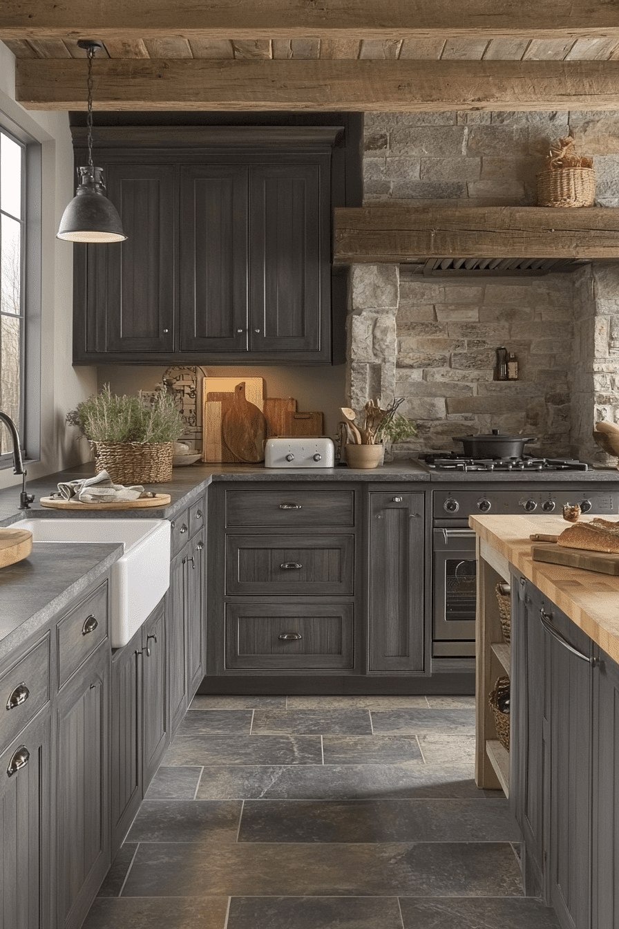 grey kitchen cabinets