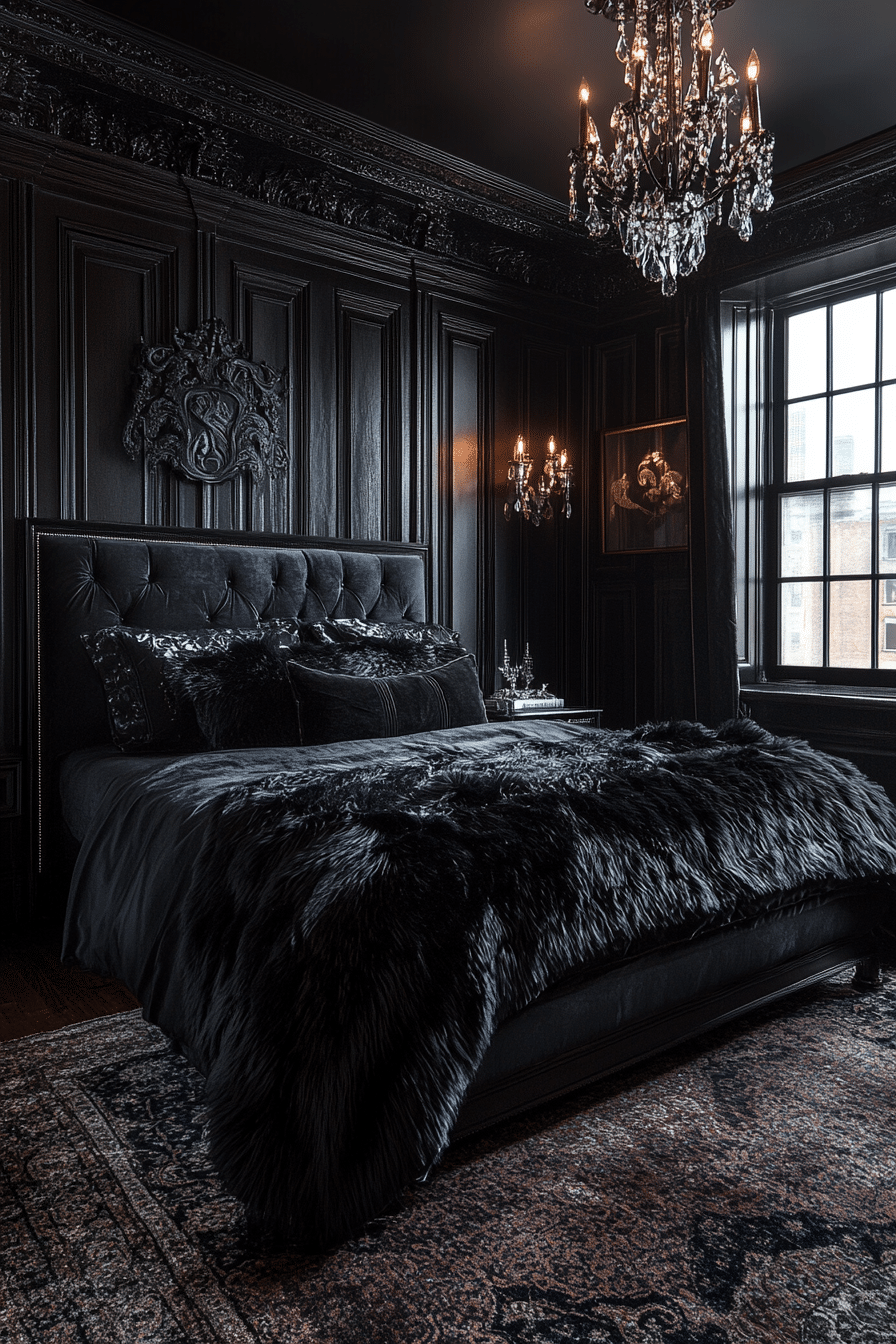 moody bedroom