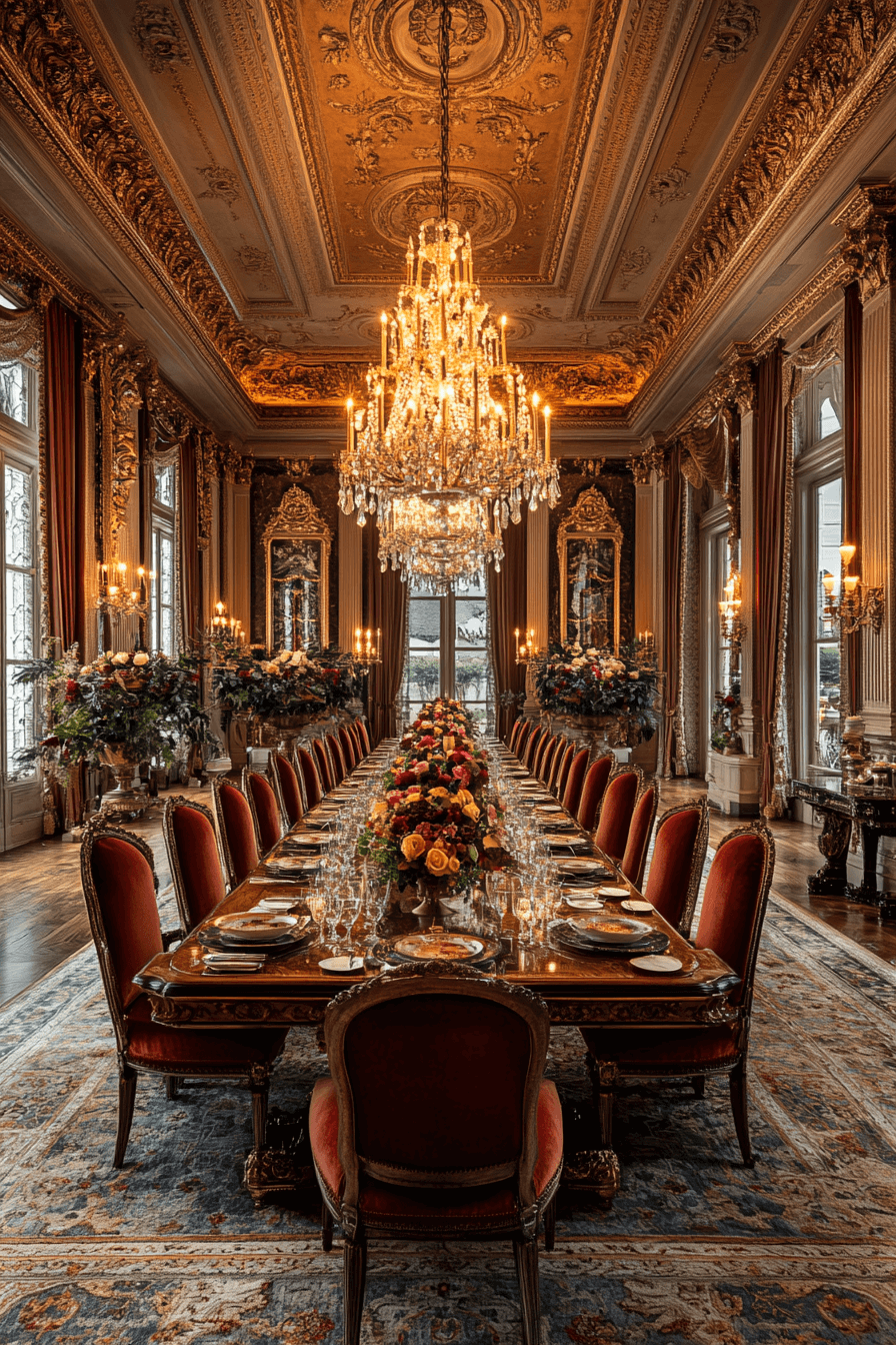 moody vintage dining room