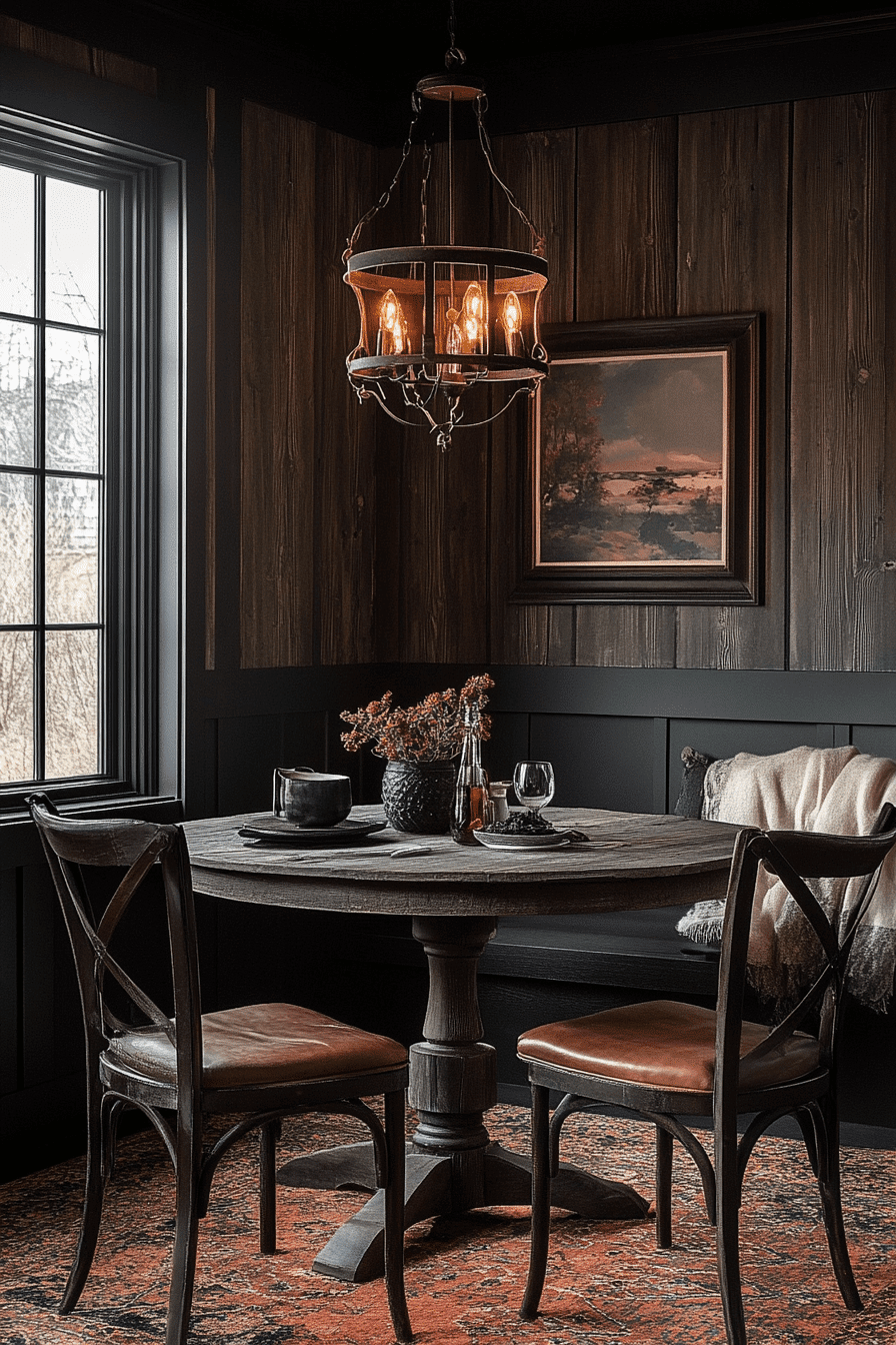 moody dining room