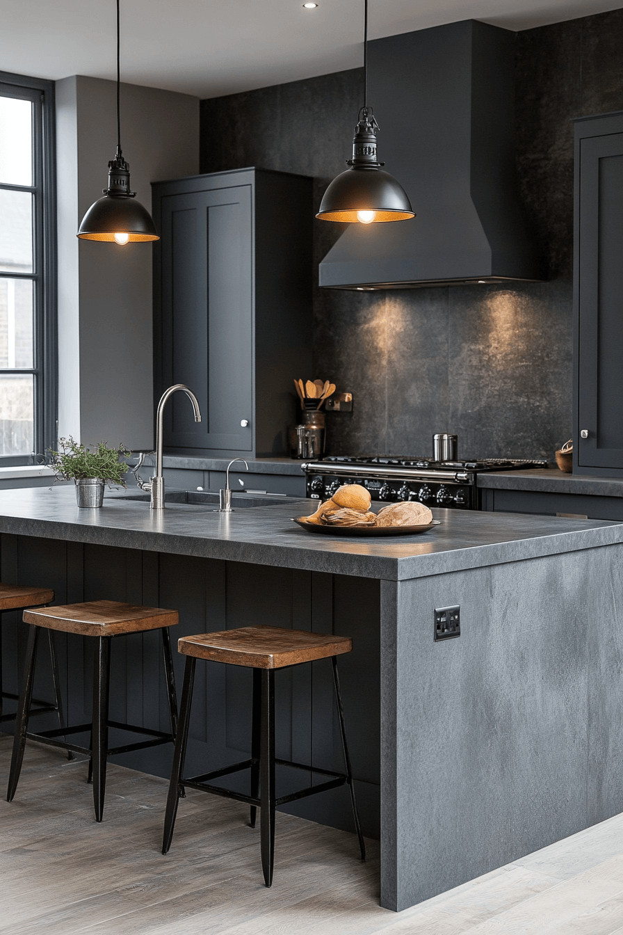 grey kitchen cabinets