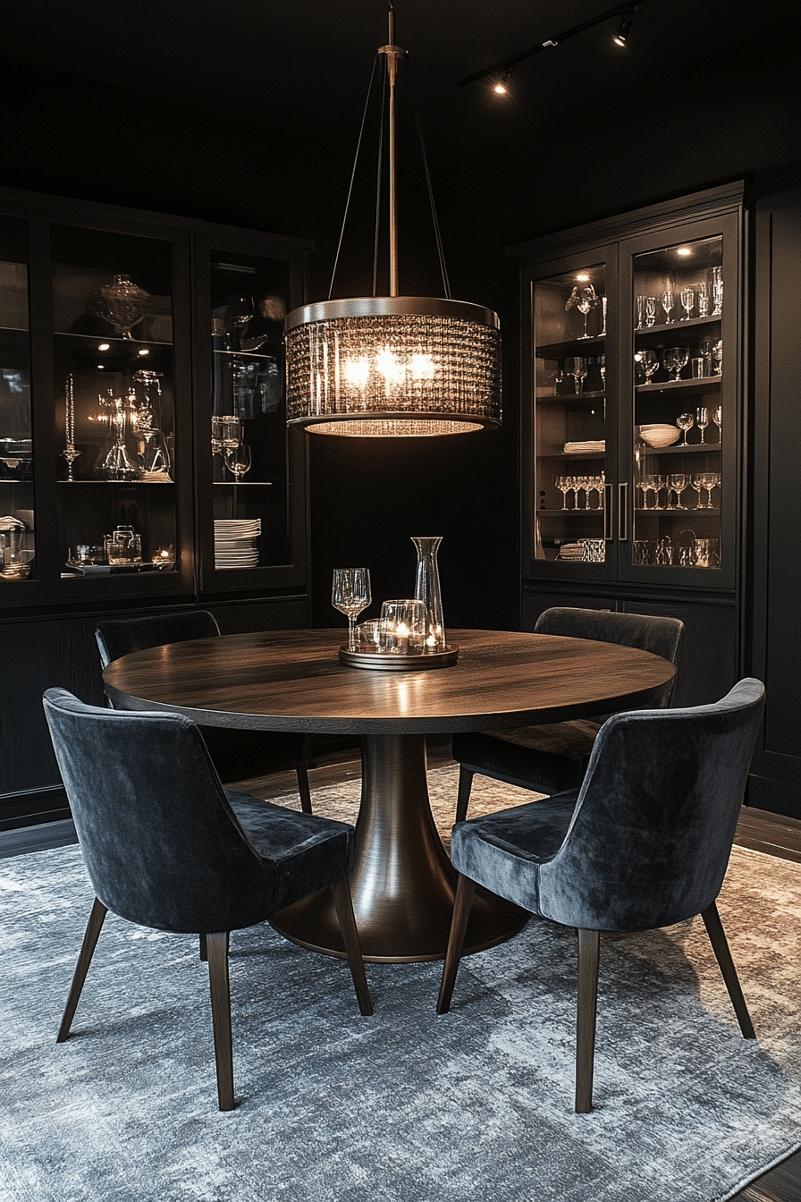 moody vintage dining room