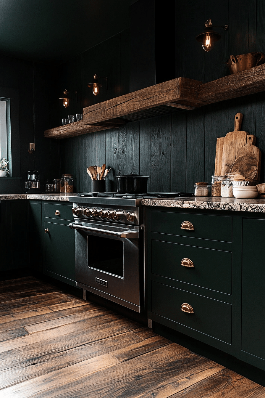 moody farmhouse kitchen