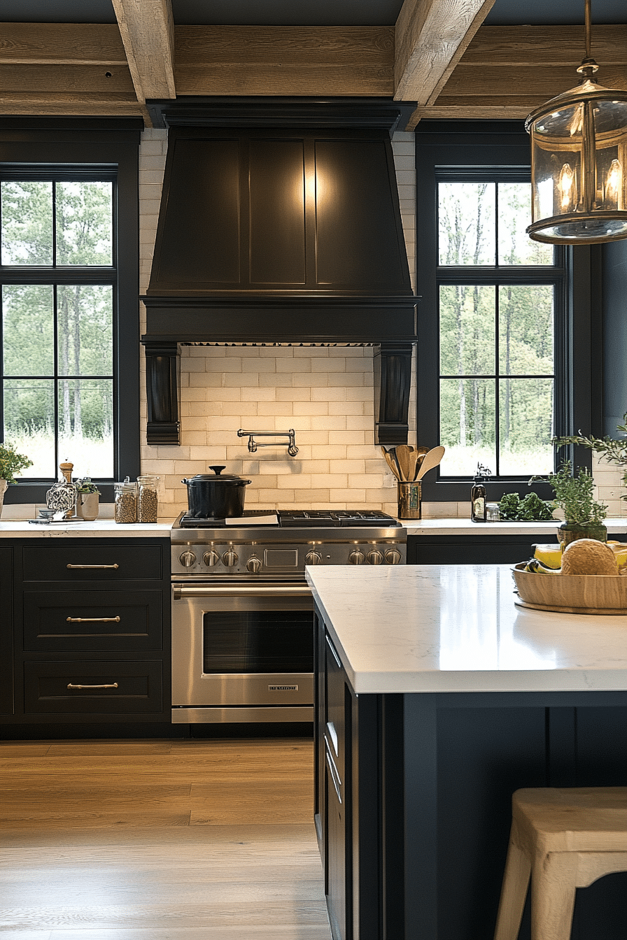 moody farmhouse kitchen