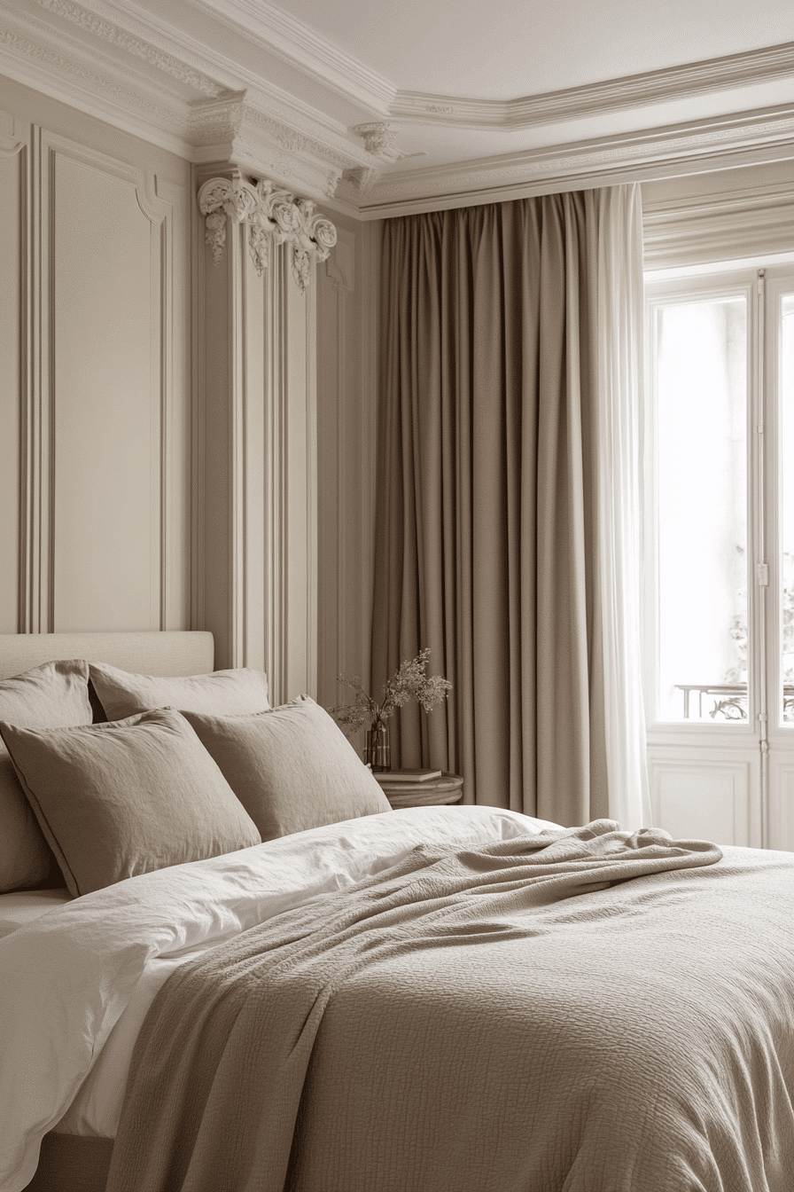 neoclassical bedroom