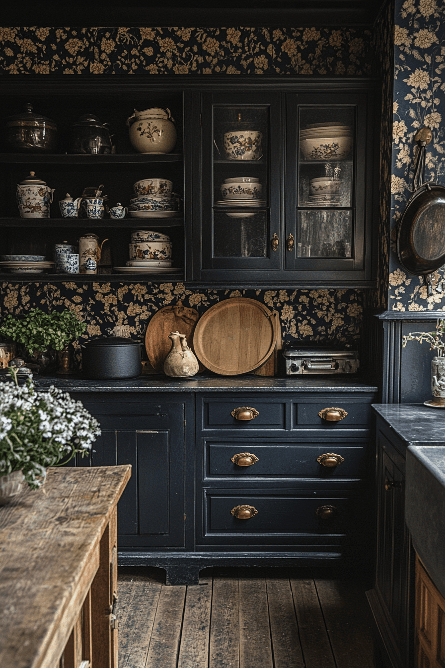 moody cottage kitchen