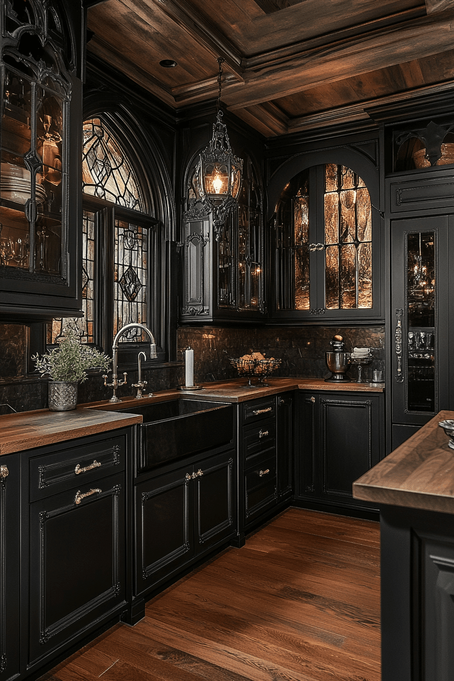 dark kitchen aesthetic