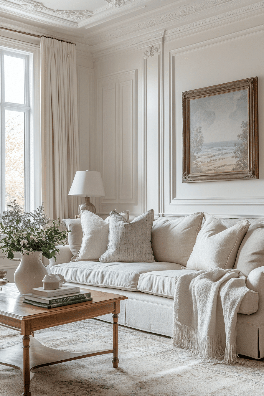 neoclassical interior living rooms