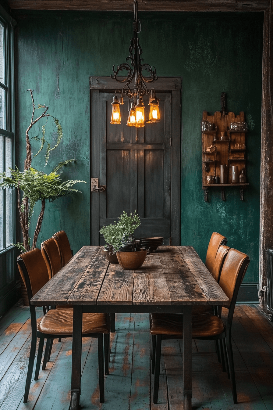 moody dining room