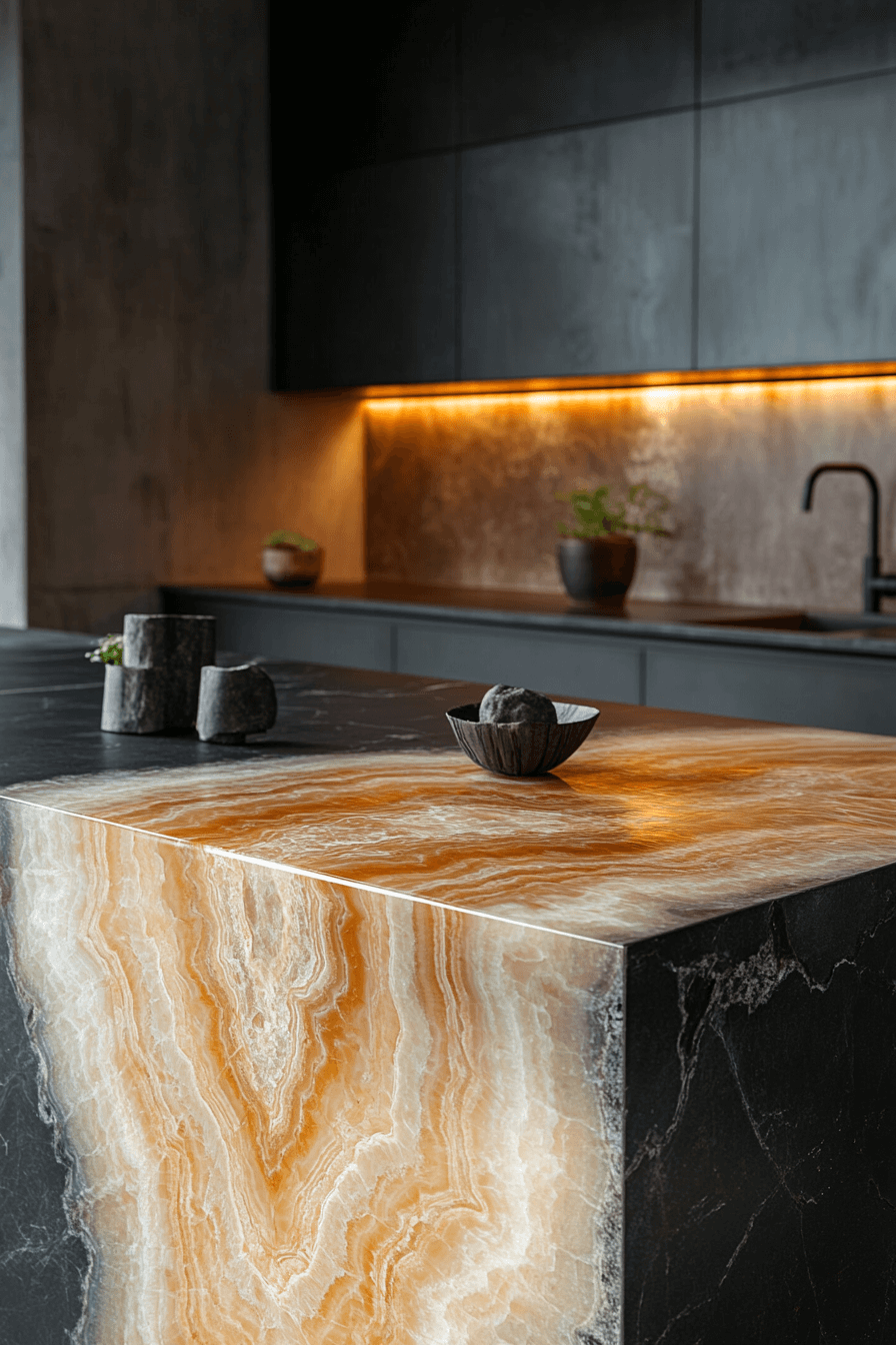 dark kitchen aesthetic