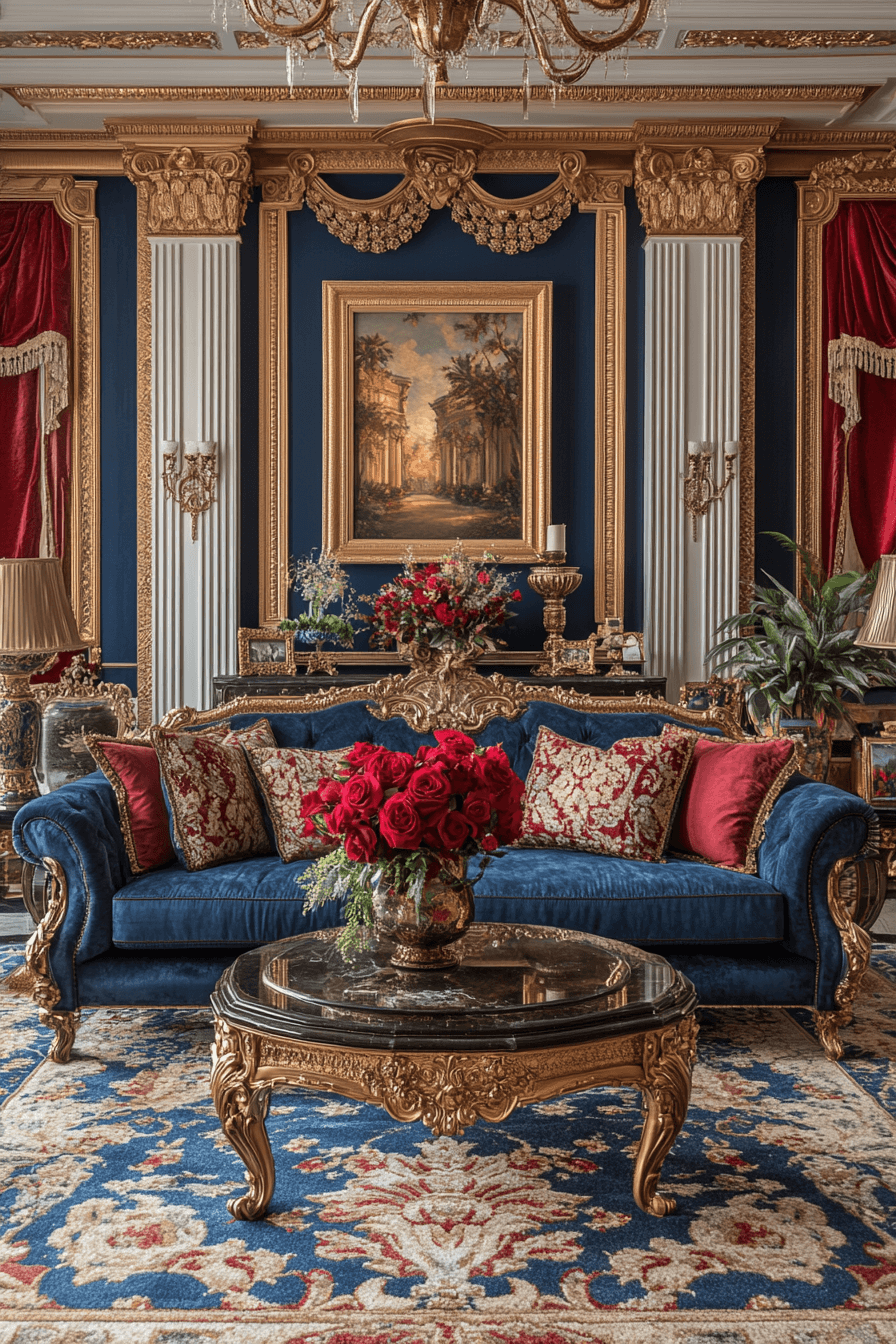 neoclassical interior living rooms