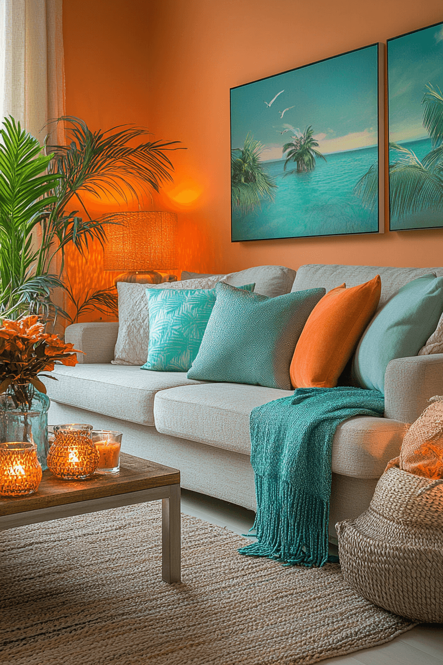 tropical living room