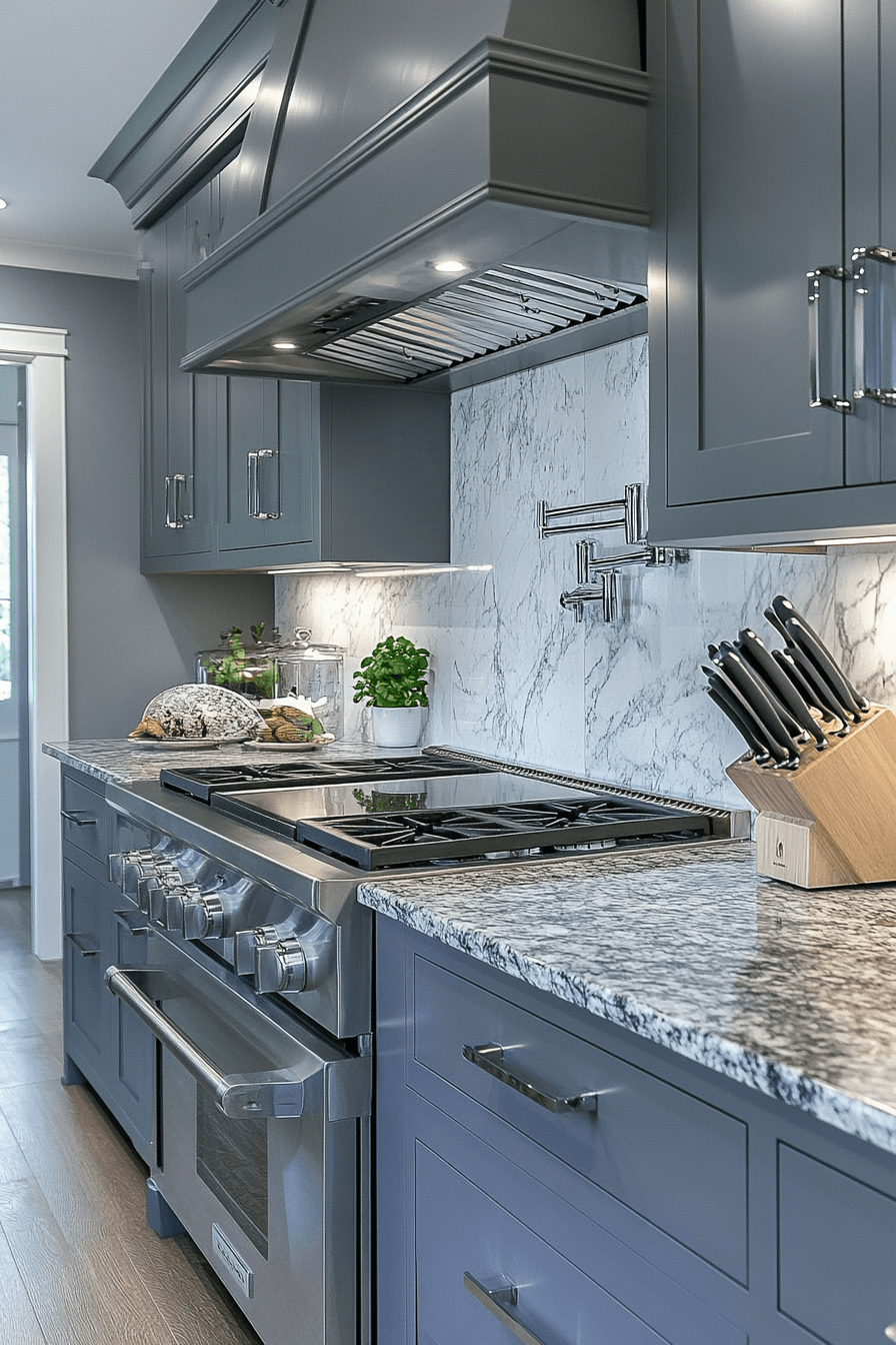 grey kitchen cabinets