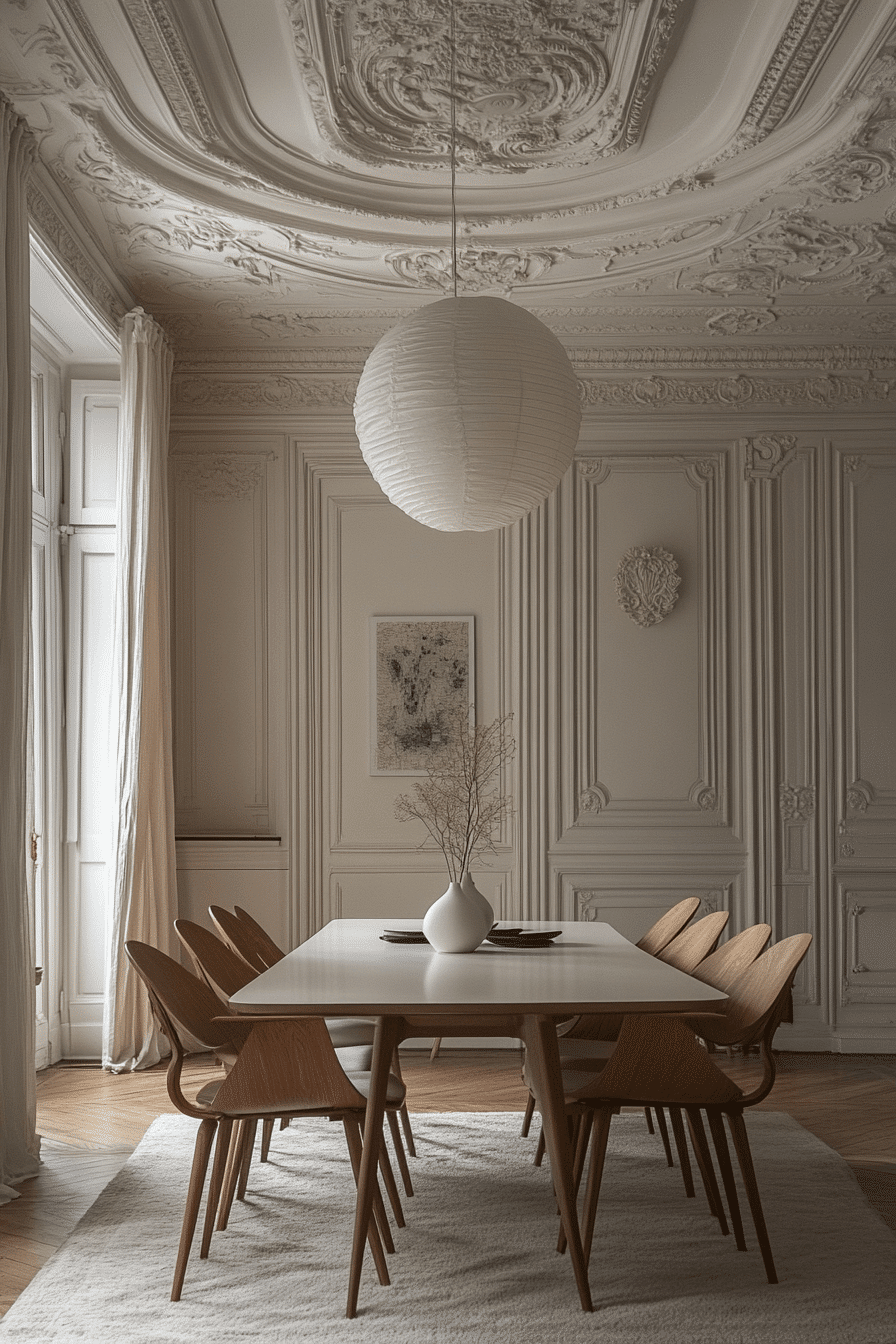 modern vintage dining room