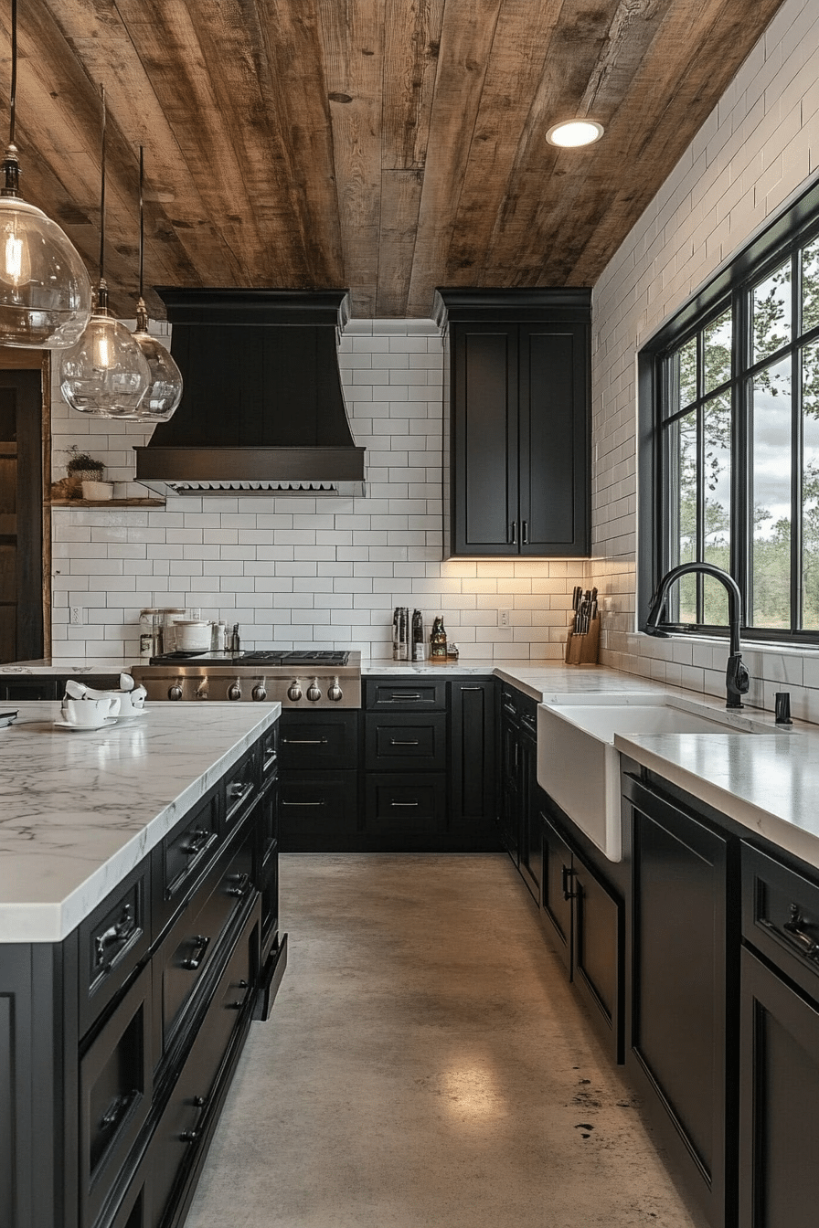 moody farmhouse kitchen