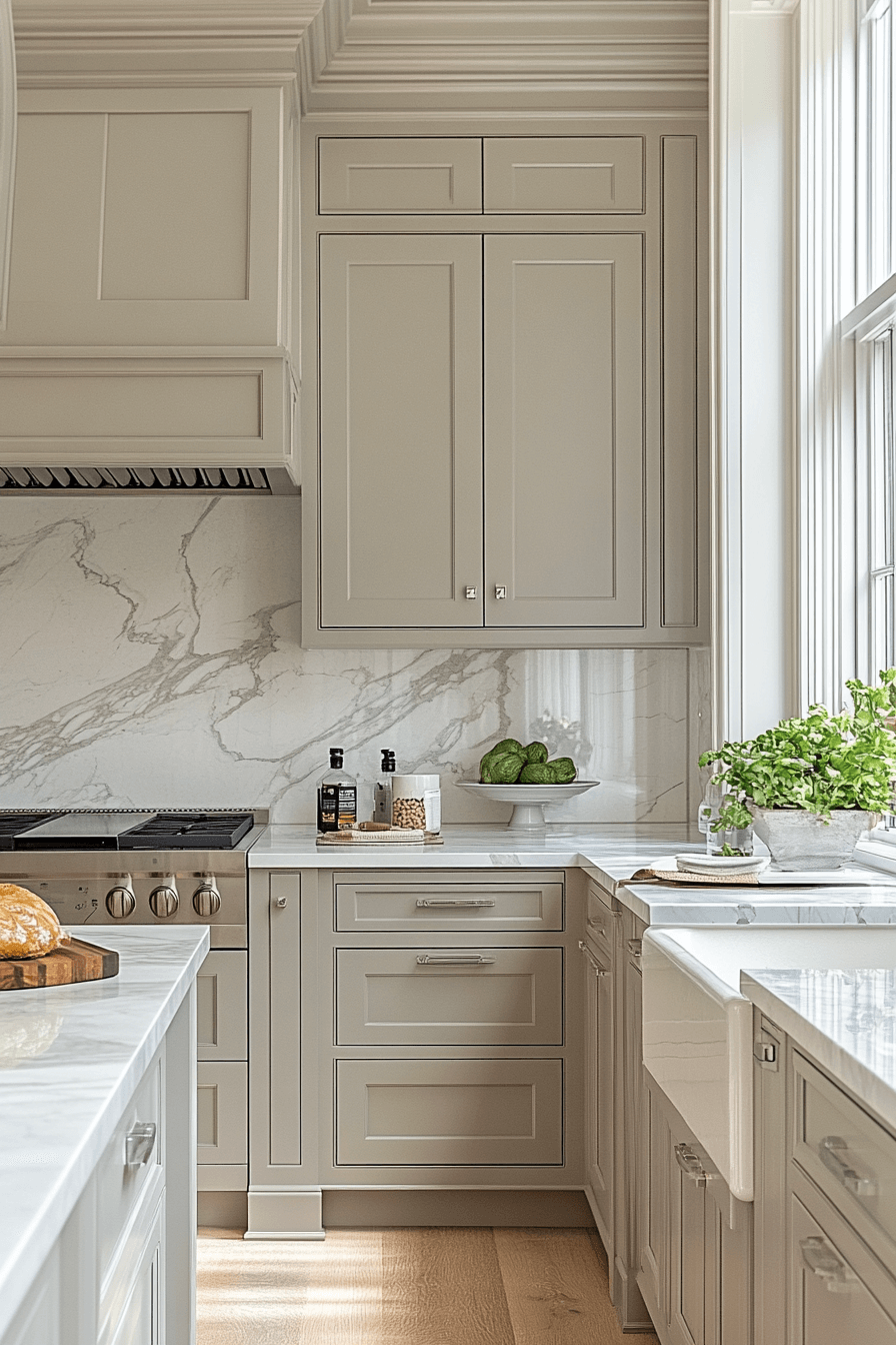 grey kitchen cabinets