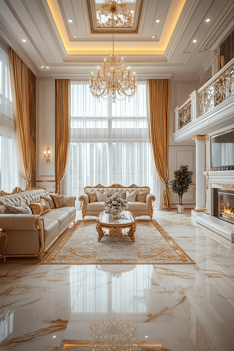 neoclassical interior living rooms