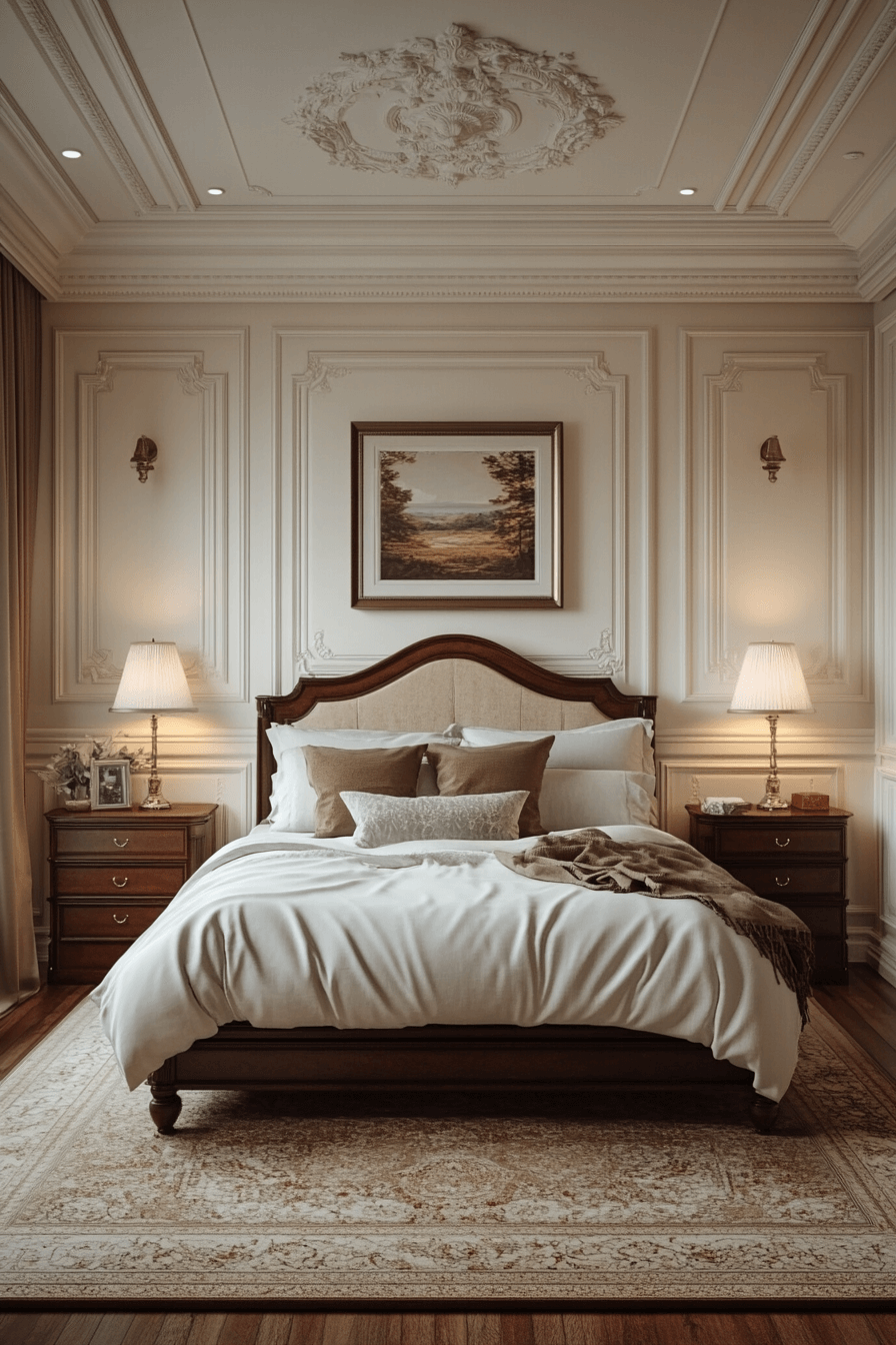 neoclassical bedroom