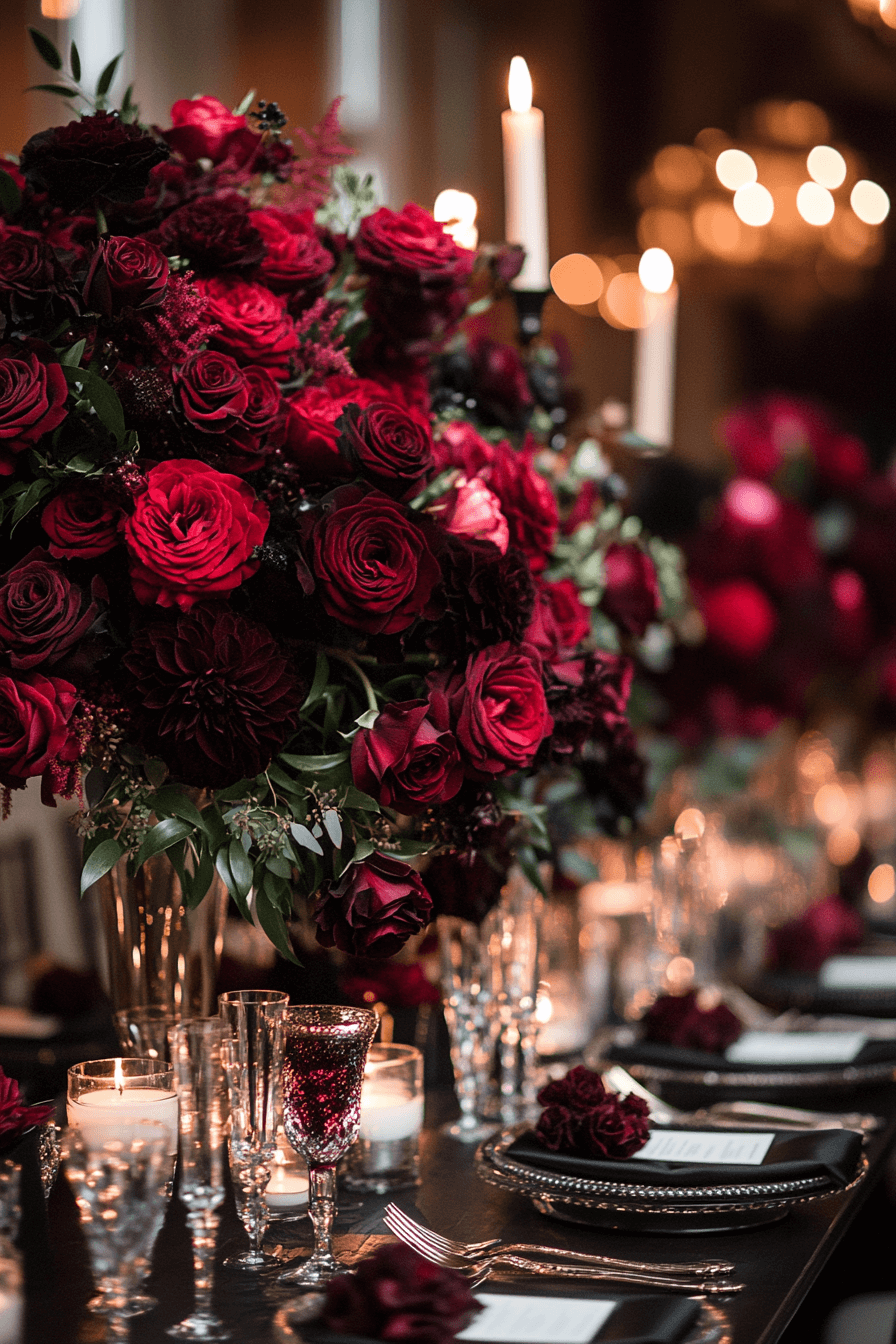 moody romantic wedding decor