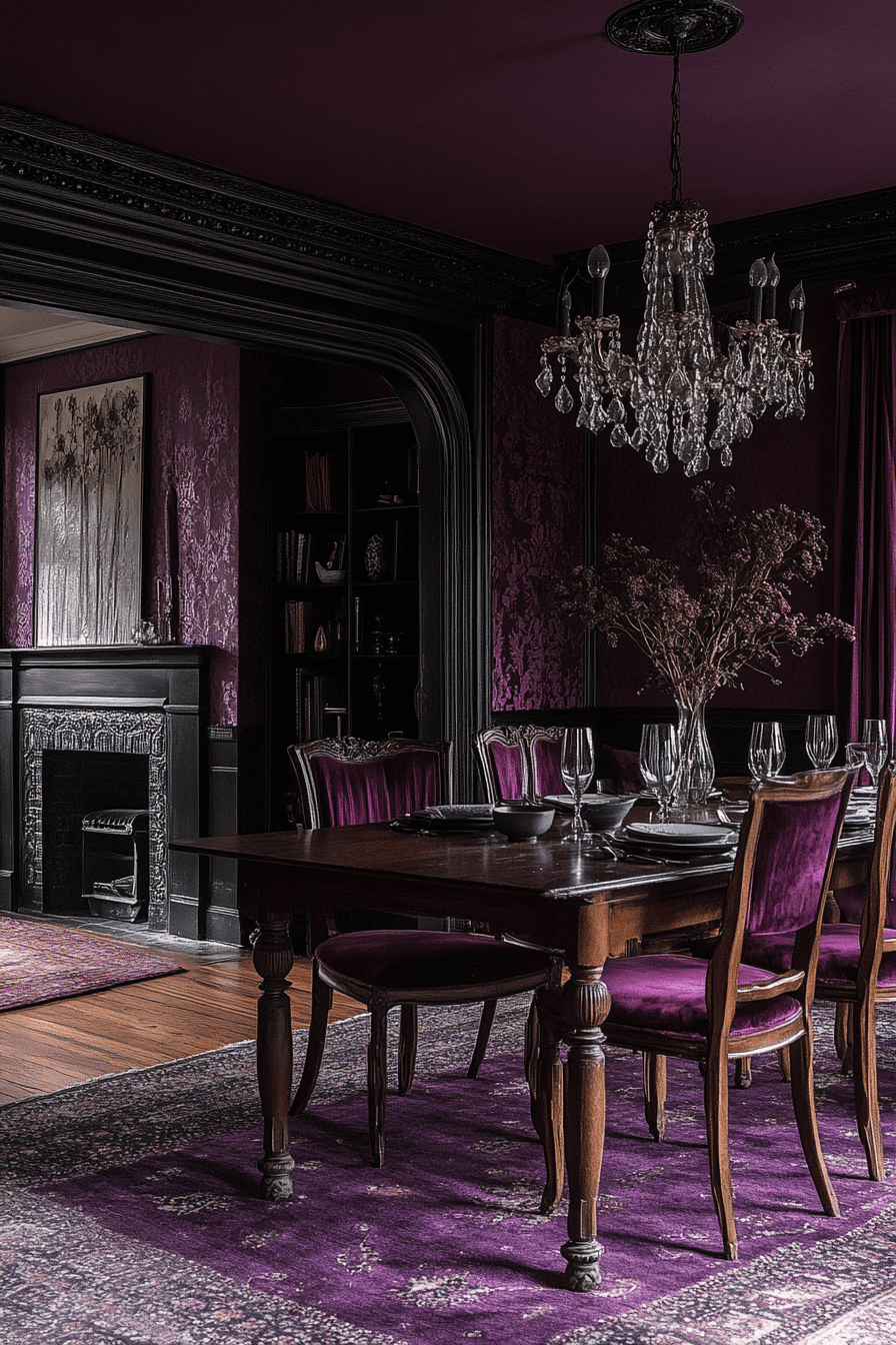 moody dining room