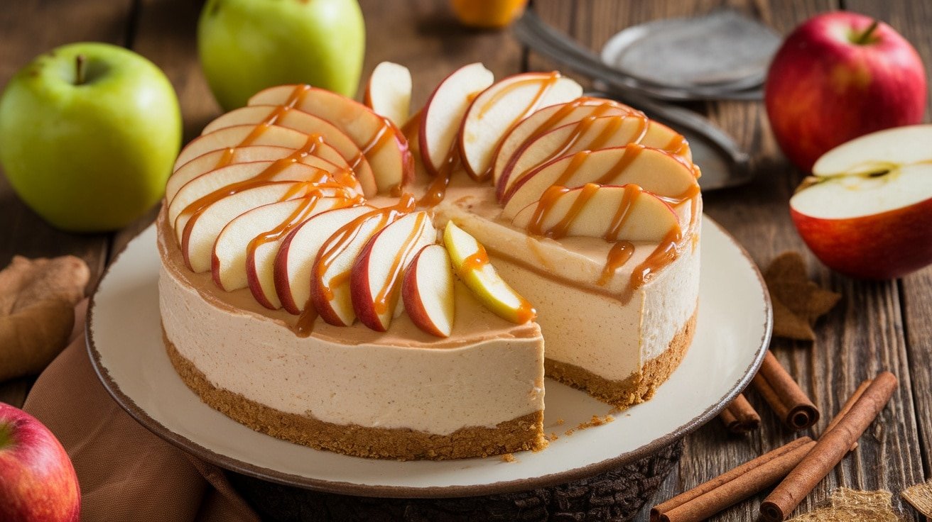 Delicious No-Bake Apple Pie Cheesecake - Courtneys World