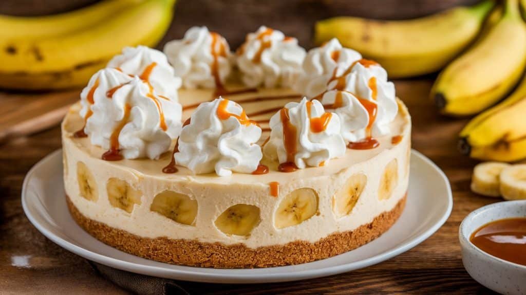No-Bake Banana Foster Cheesecake