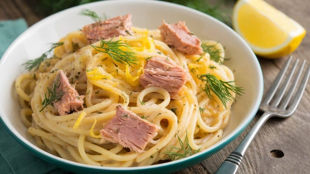 10-Minute Lemon Dill Tuna Pasta