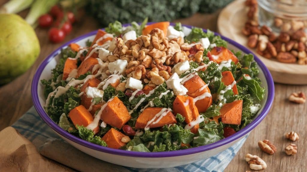 10-Minute Sweet Potato and Kale Salad