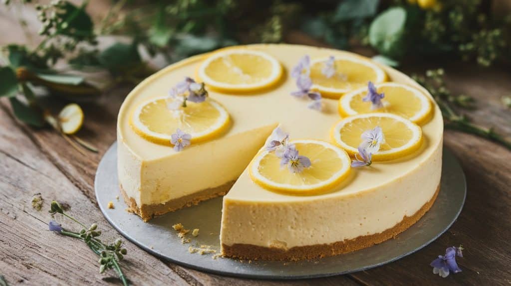 No-Bake Lemon Elderflower Cheesecake