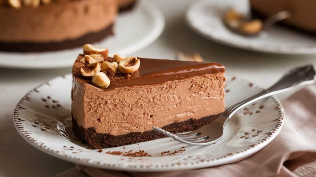 No-Bake Hazelnut Mocha Cheesecake