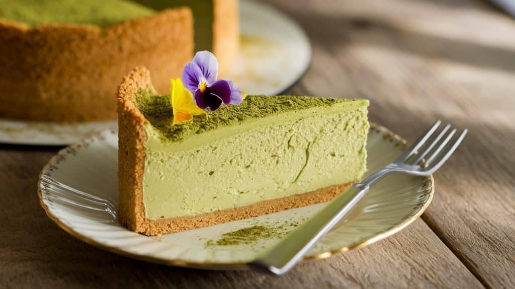 No-Bake Matcha Green Tea Cheesecake