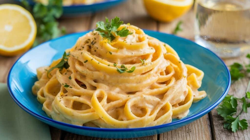 10-Minute Creamy Lemon Garlic Pasta