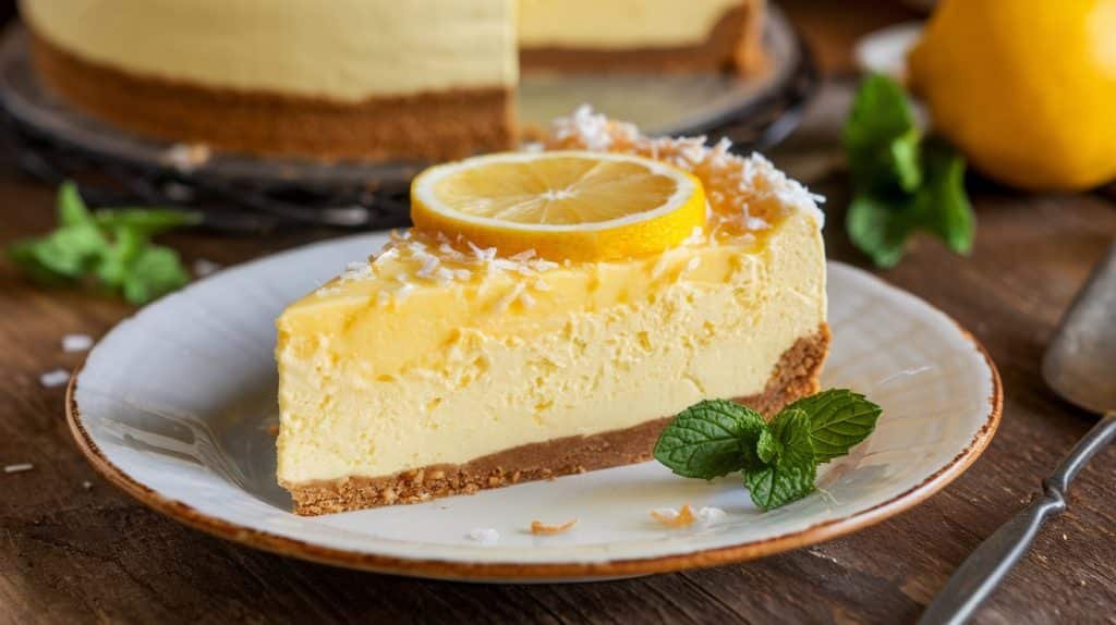 No-Bake Lemon Coconut Cheesecake Recipe