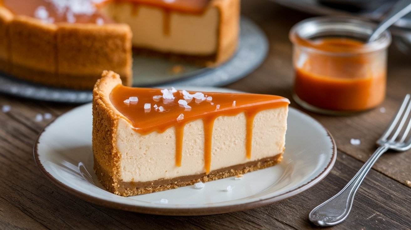 Easy No-Bake Salted Caramel Cheesecake Recipe - Courtneys World