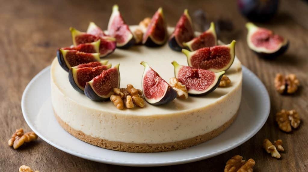 No-Bake Fig and Walnut Cheesecake