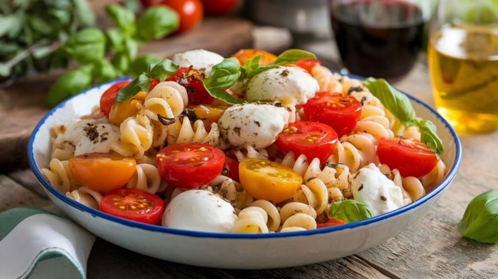 10-Minute Quick Margherita Pasta Salad