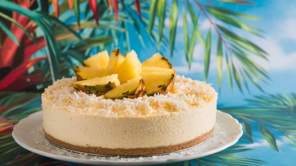 No-Bake Pineapple Coconut Cheesecake