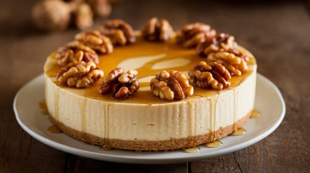 No-Bake Honey Walnut Cheesecake Recipe