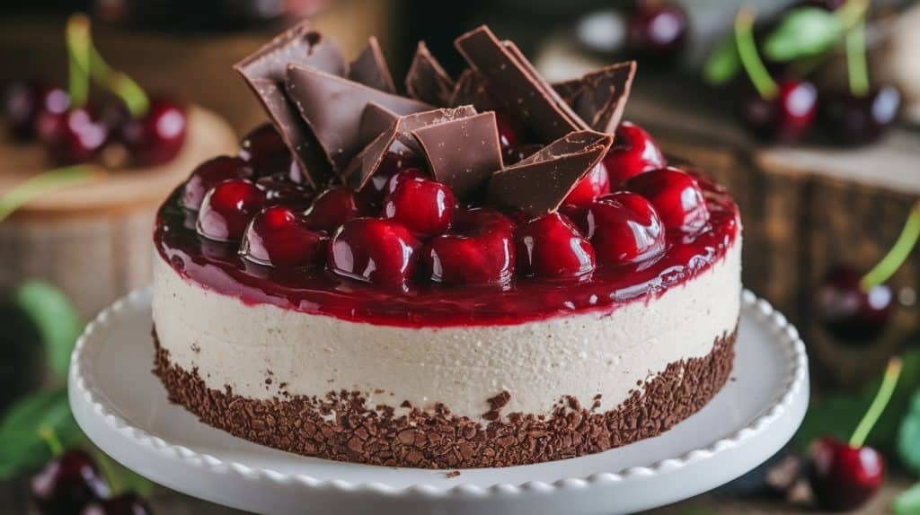 No-Bake Black Forest Cheesecake
