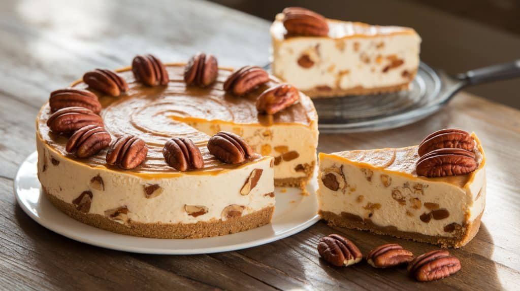 No-Bake Butter Pecan Cheesecake