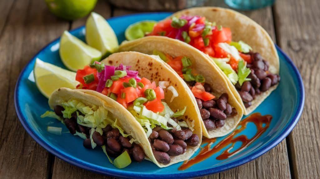 10-Minute Spicy Black Bean Tacos