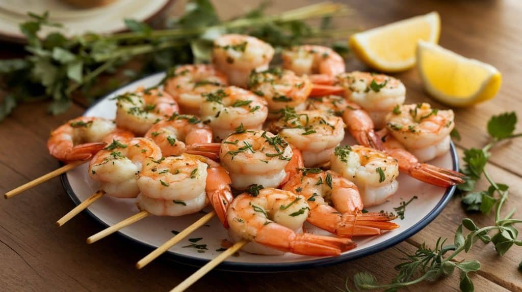 10-Minute Herb Butter Shrimp Skewers