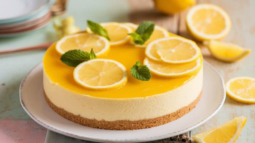No-Bake Lemon Curd Cheesecake
