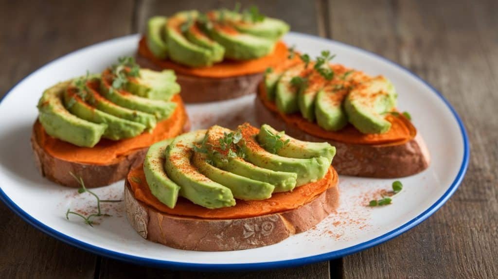 10-Minute Sweet Potato Avocado Toasts
