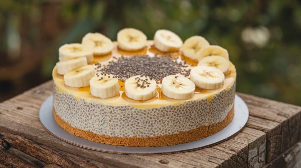 No-Bake Banana Chia Seed Cheesecake
