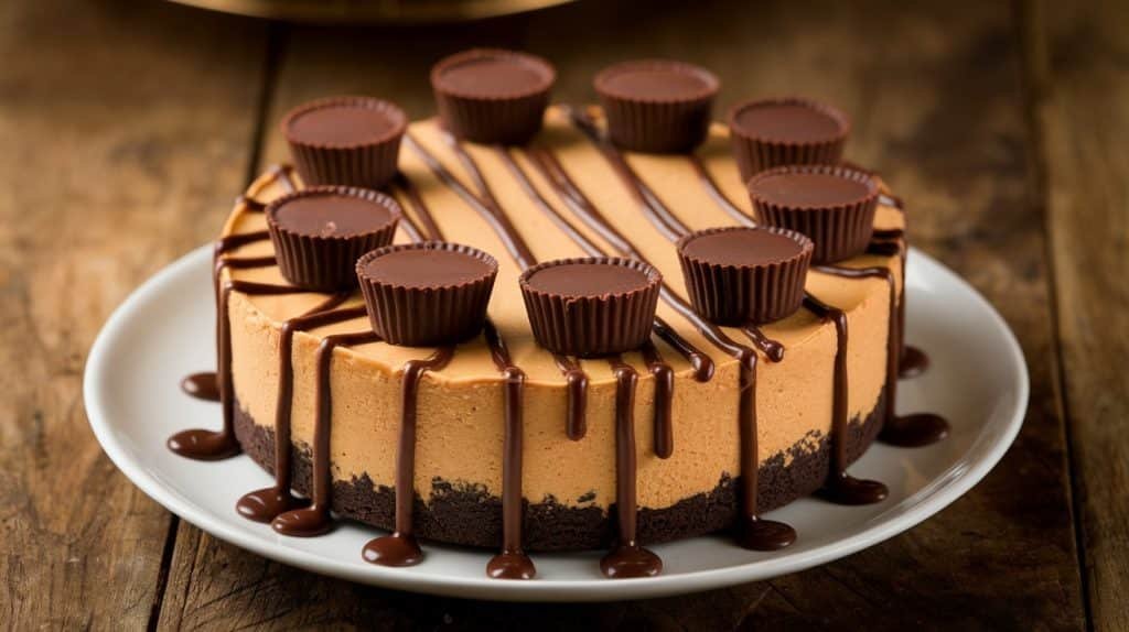 No-Bake Peanut Butter Cup Cheesecake