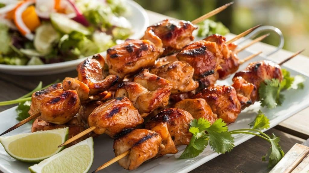 10-Minute Honey Garlic Chicken Skewers