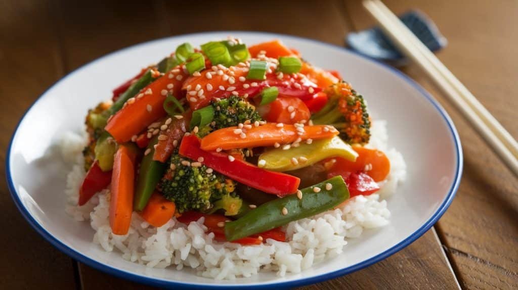 10-Minute Sesame Ginger Veggie Stir-Fry