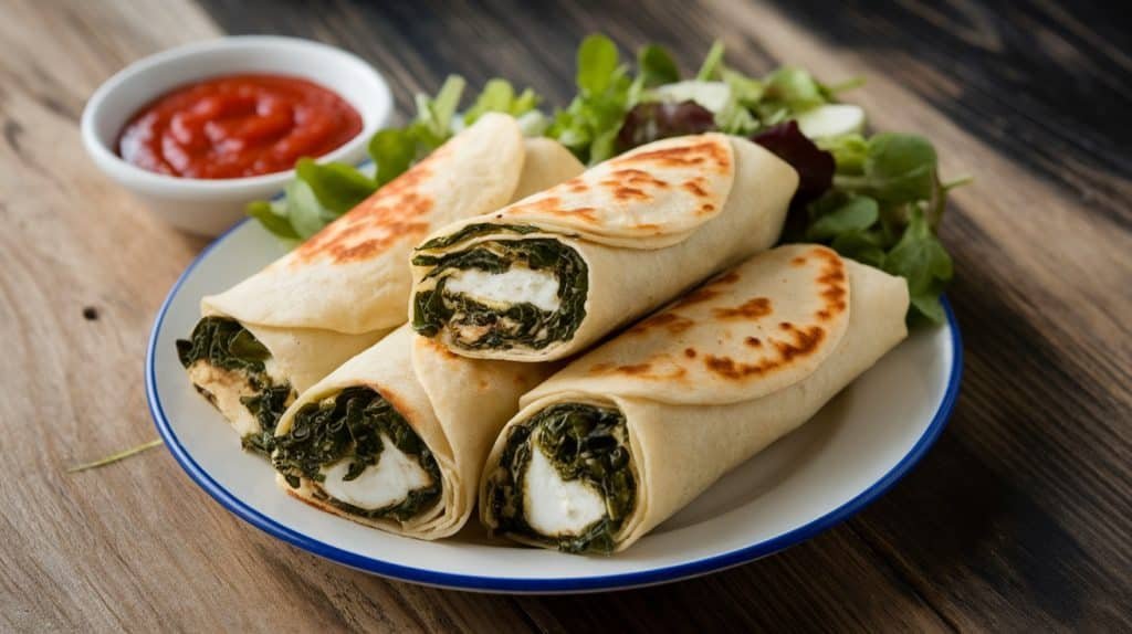10-Minute Spinach and Ricotta Wraps