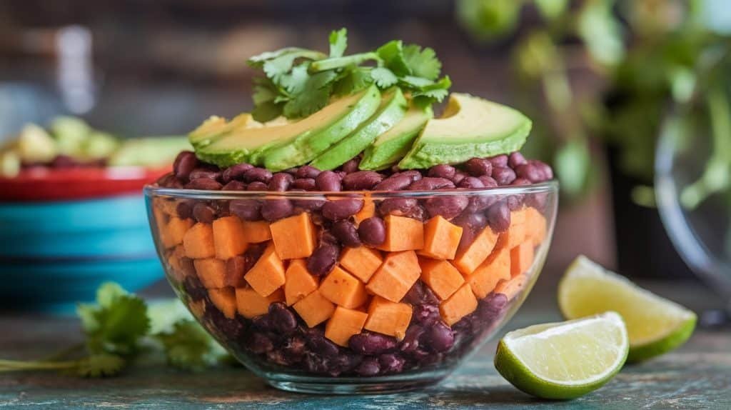 10-Minute Sweet Potato and Black Bean Bowls